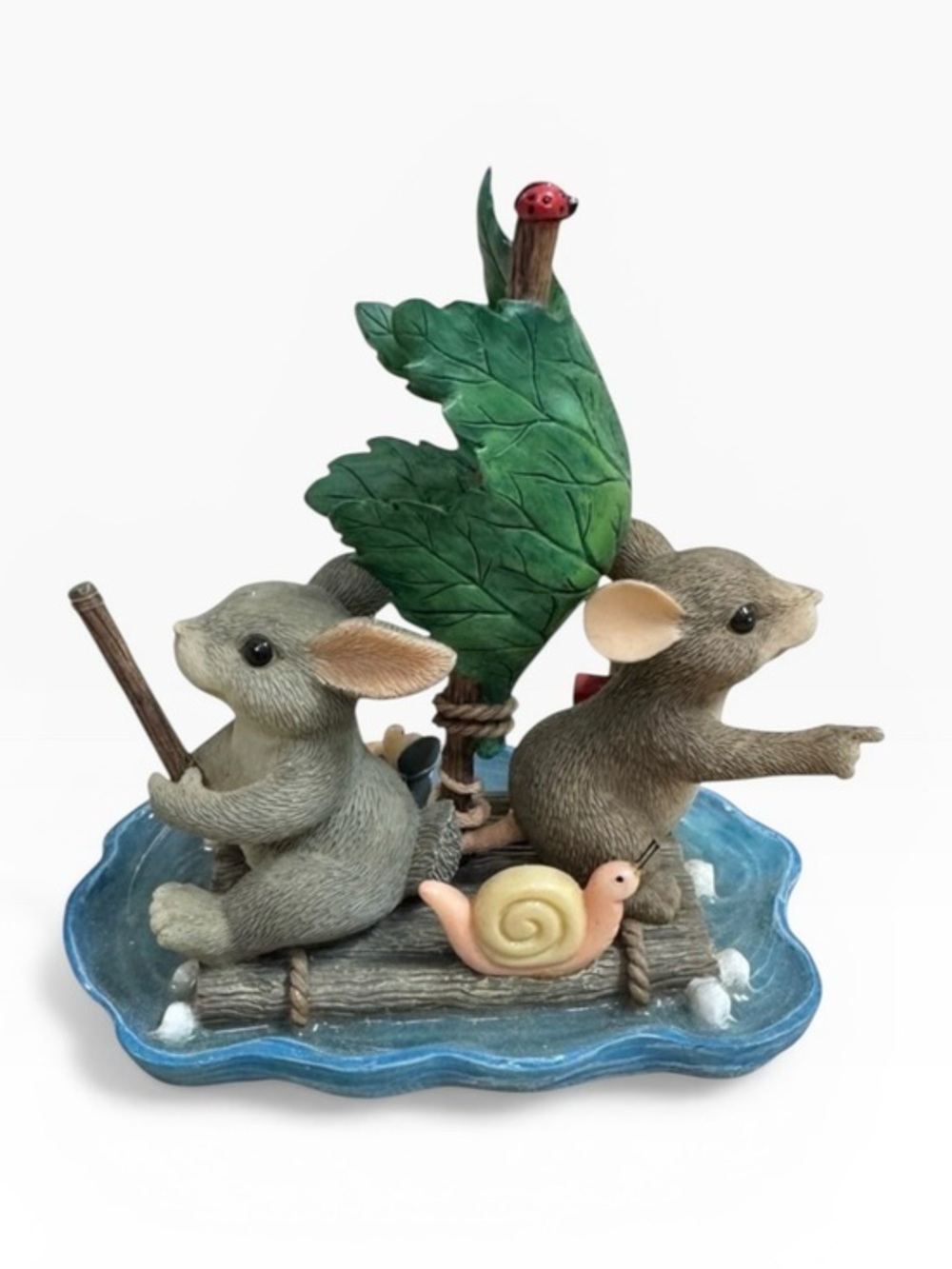 Fitz Floyd Charming Tails Adventure Bound 83/100 Mouse Raft